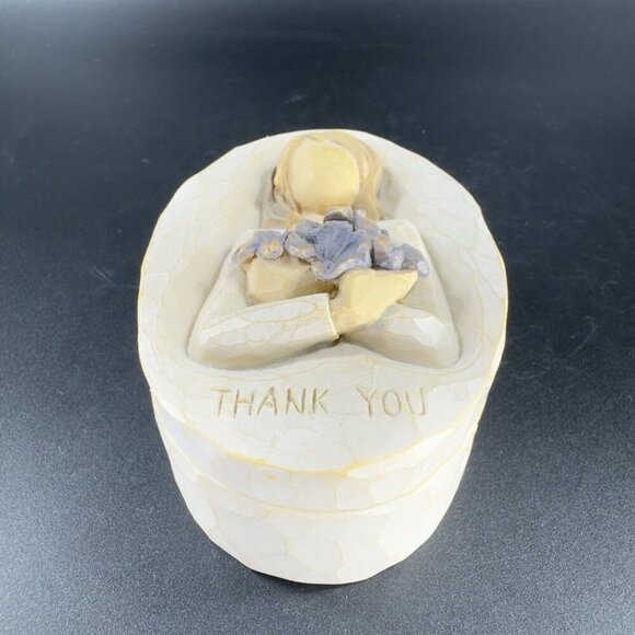 Vintage 2005 Willow Tree Trinket Box Jewelry Holder Demdaco Susan Lordi Resin - Picture 7 of 11